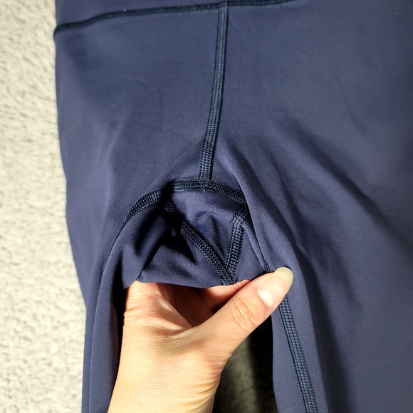 Lululemon High Times Pant (Wing Mesh) Leggings Womens 4 Deep Navy Luxtreme Yoga - Picture 8 of 16